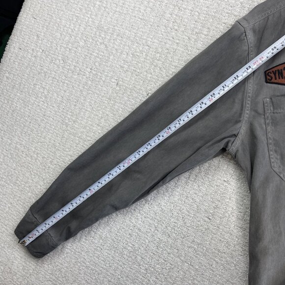 Y2K Harley-Davidson Men’s Gray Denim Button Shirt Embroidered Logo Patches Read - Picture 8 of 15